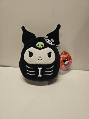 Squishmallow Hello Kitty Kuromi Skeleton 8" Halloween Plush NEW